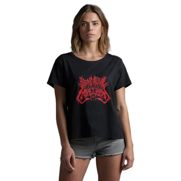Playera Bringme The Horizon Logo Rojo Mujer