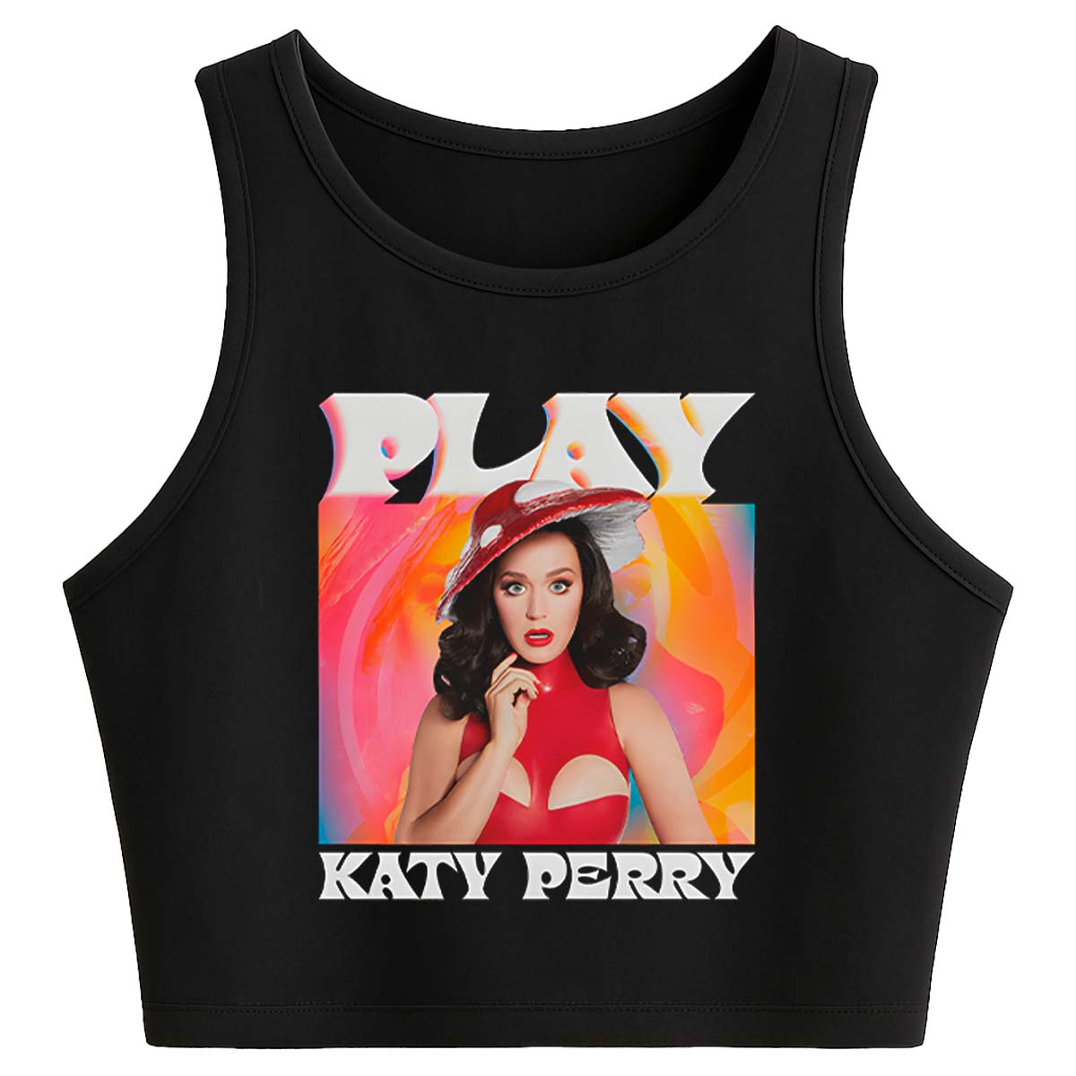 Tank Top Katy Perry Play Negro Mujer