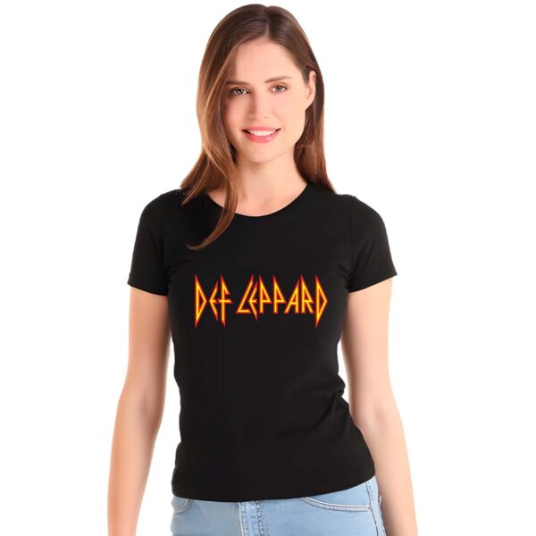 Playera Def Leppard Logo Mujer