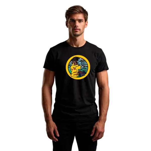 Playera Pokémon Pikachu Circulo Hombre