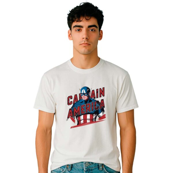 Playera Capitan America Letras Hombre