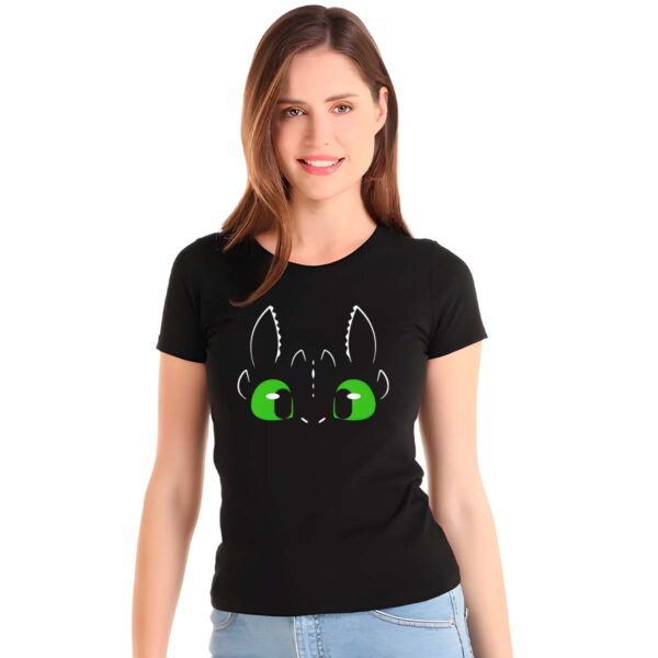 Playera Como entrenar a tu dragon Chimuelo Cara Mujer