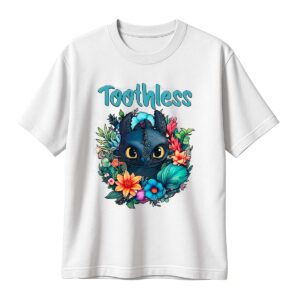 Playera Como entrenar a tu dragon Chimuelo Flores
