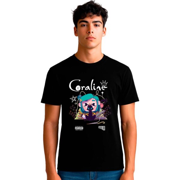 Playera Coraline Gato Hombre