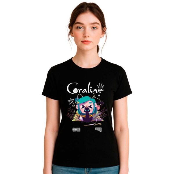 Playera Coraline Gato Mujer