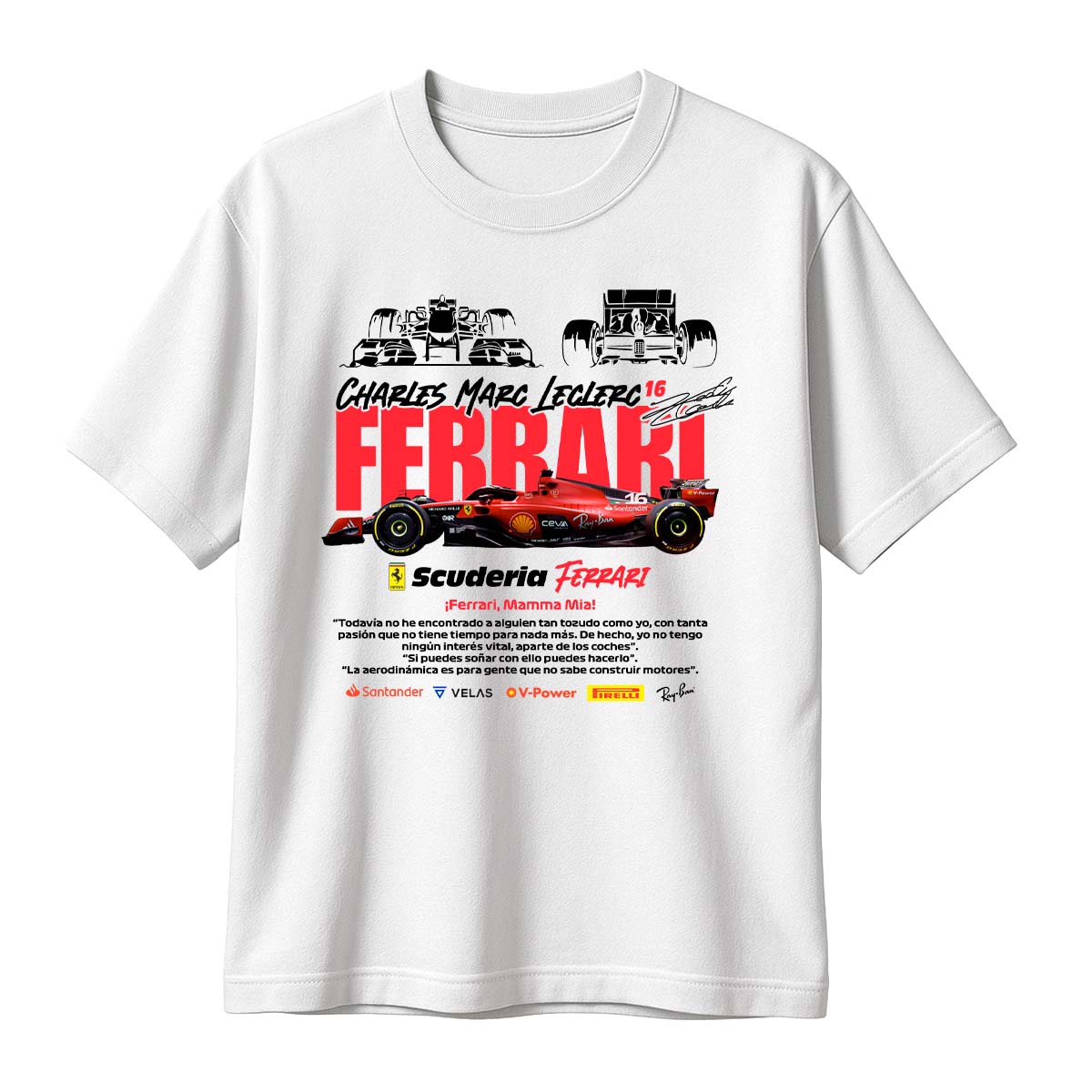 Playera Formula 1 Ferrari Leclerc