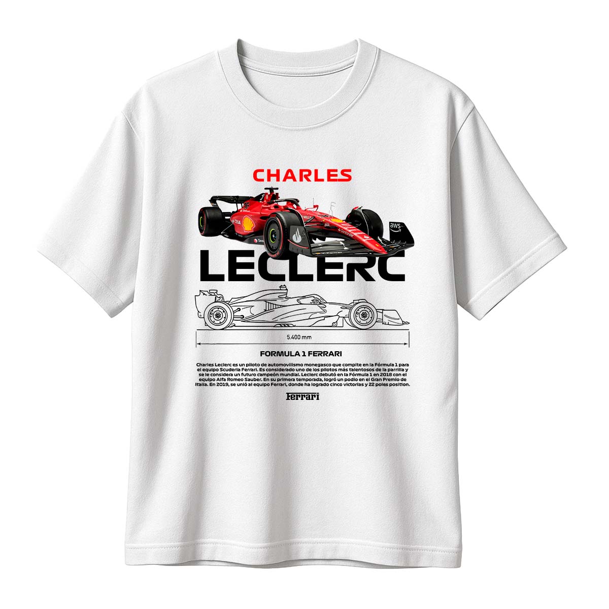 Playera Formula 1 Leclerc Auto