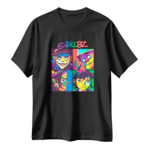 Playera Gorillaz Cuadros