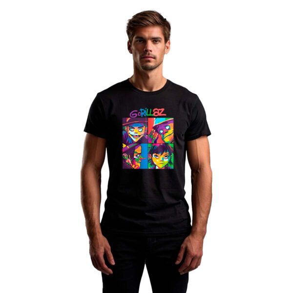 Playera Gorillaz Cuadros Hombre