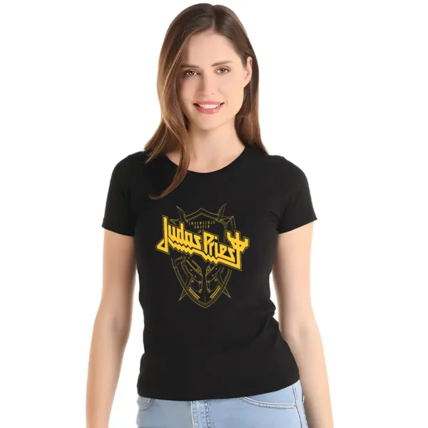 Playera Judas Priest Invincible Shield Logo Mujer