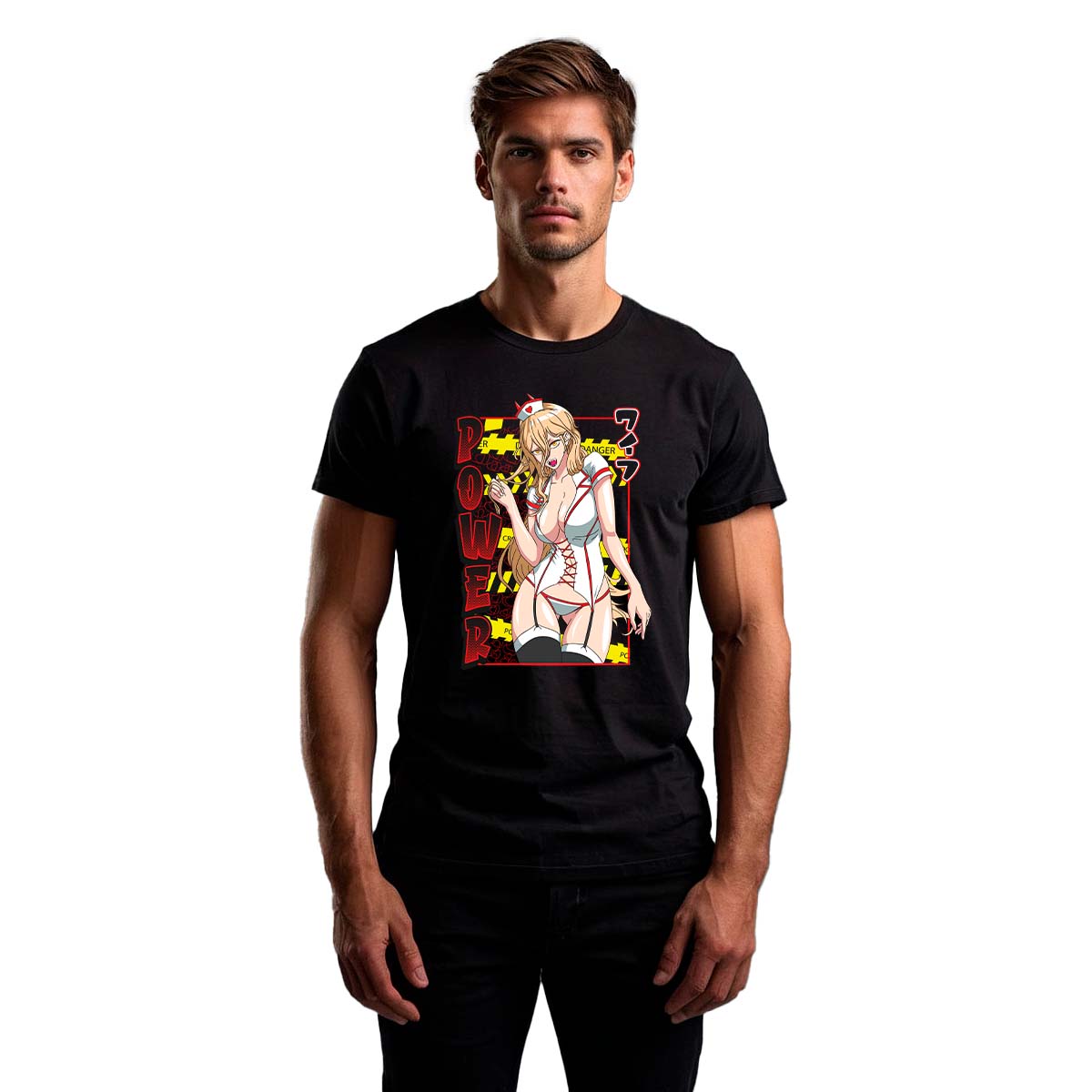 Playera Power Waifu Chainsaw Man Hombre