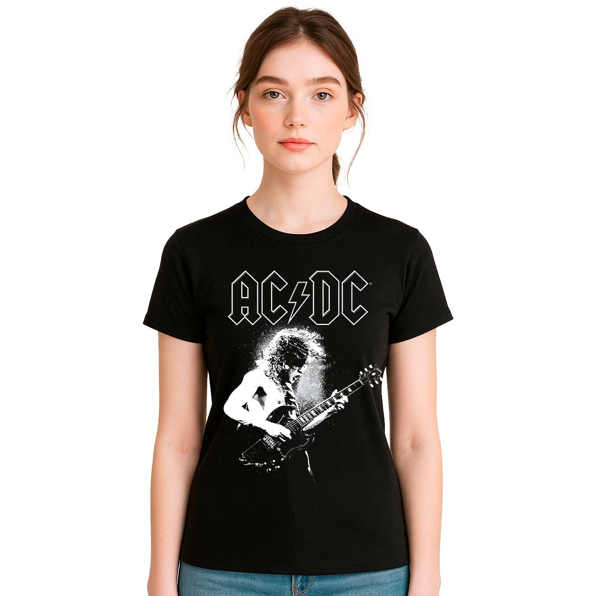 Playera AC DC Angus Electric Mujer