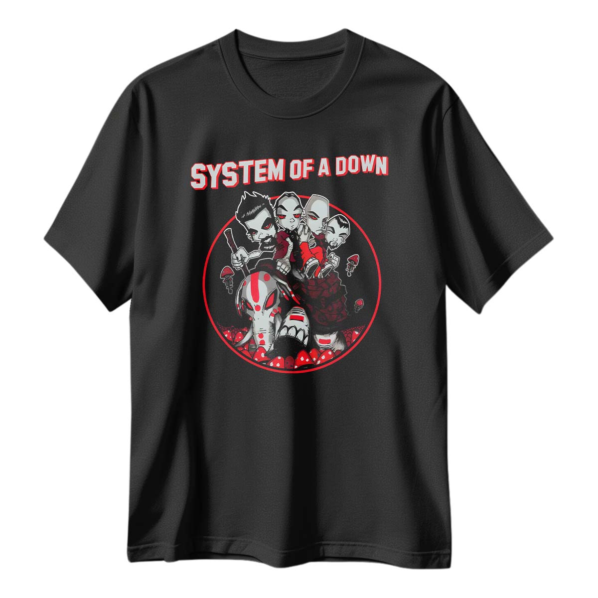 Playera System of a Down Mushroom People