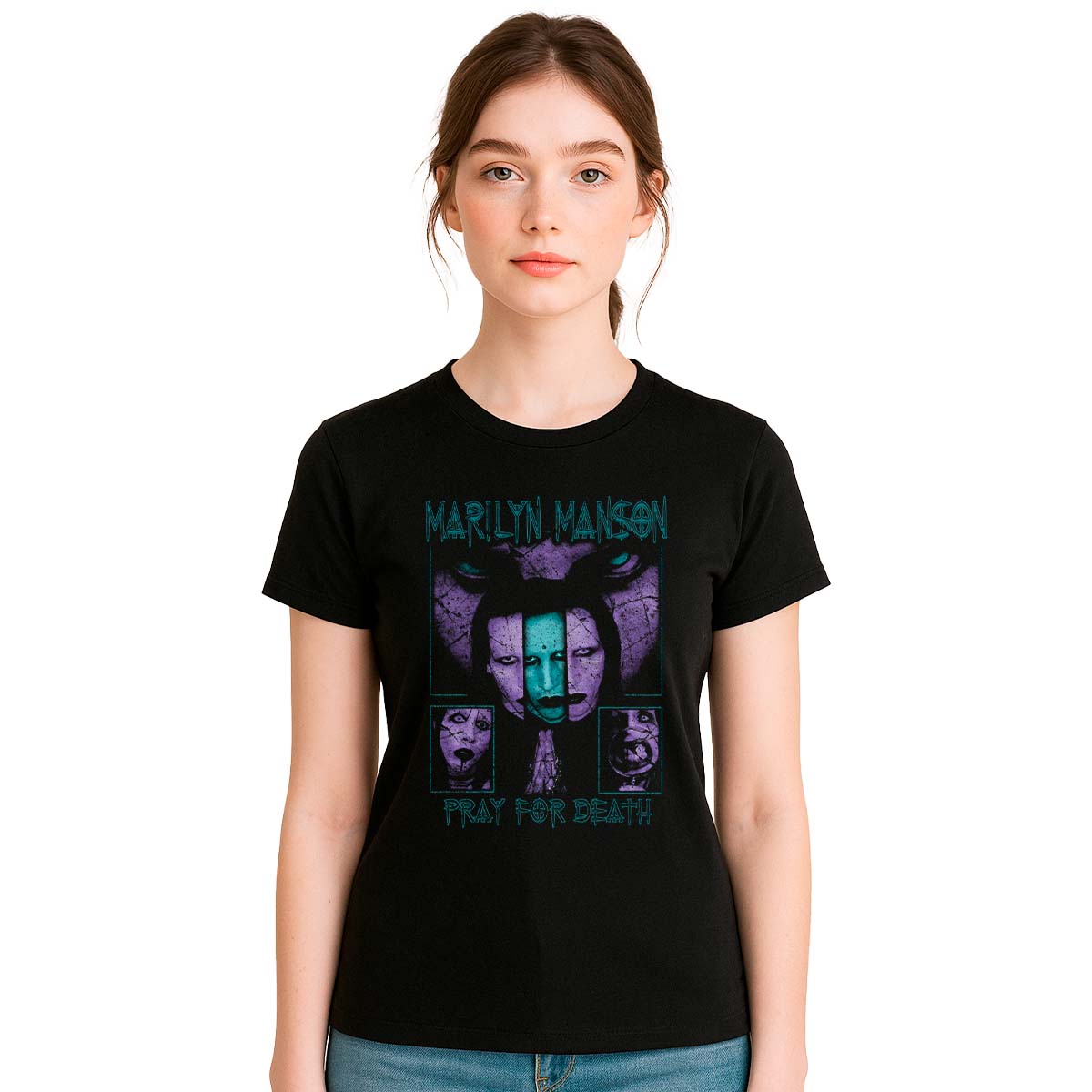 Playera Marilyn Manson Pray Mujer