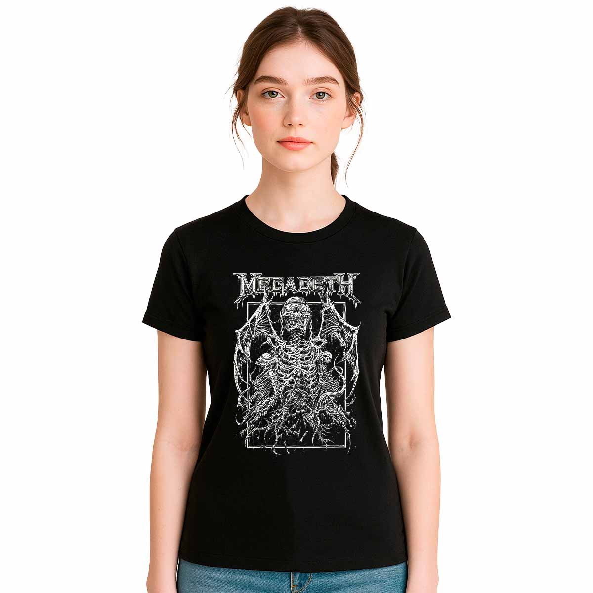Playera Megadeth Bat Vic Rising Mujer