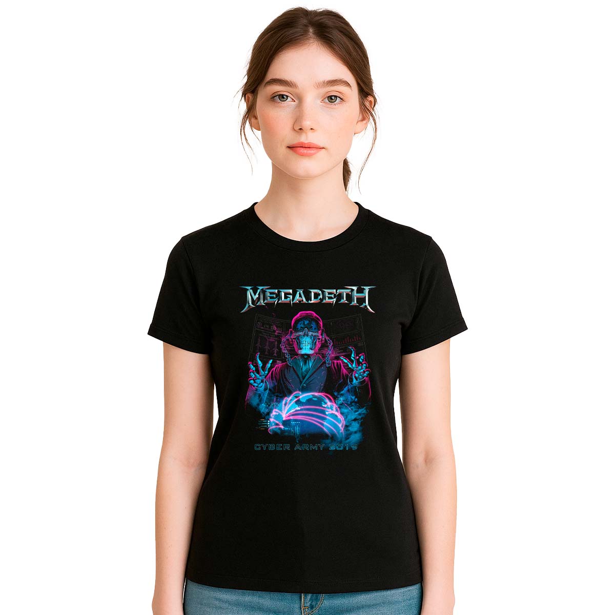 Playera Megadeth Cyber Army Mujer