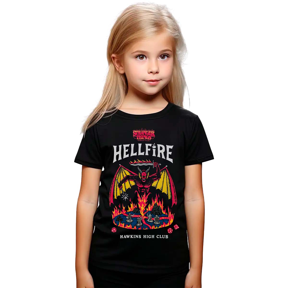 Playera Stranger Things Hellfire Club Juego Niña