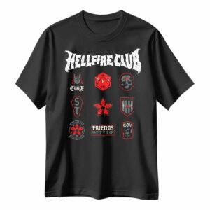 Playera Stranger Things Hellfire Club Logos