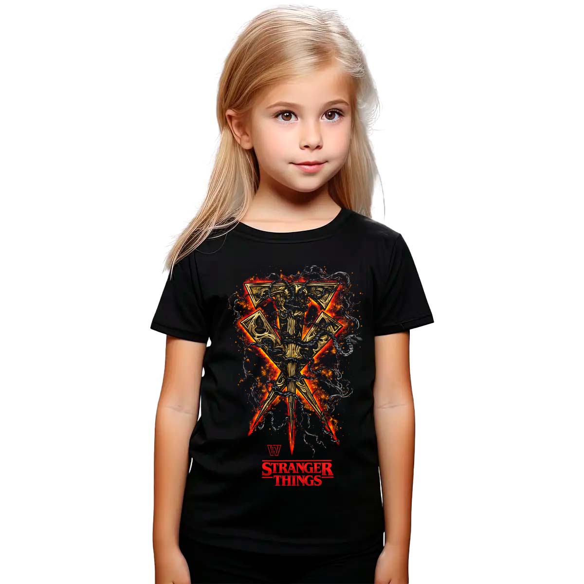 Playera WWE The Undertaker x Stranger Things Niña