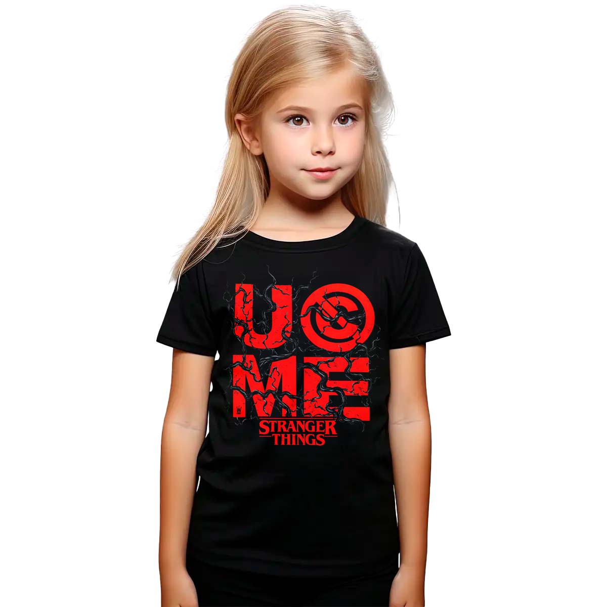 Playera WWE x Stranger Things John Cena Niña