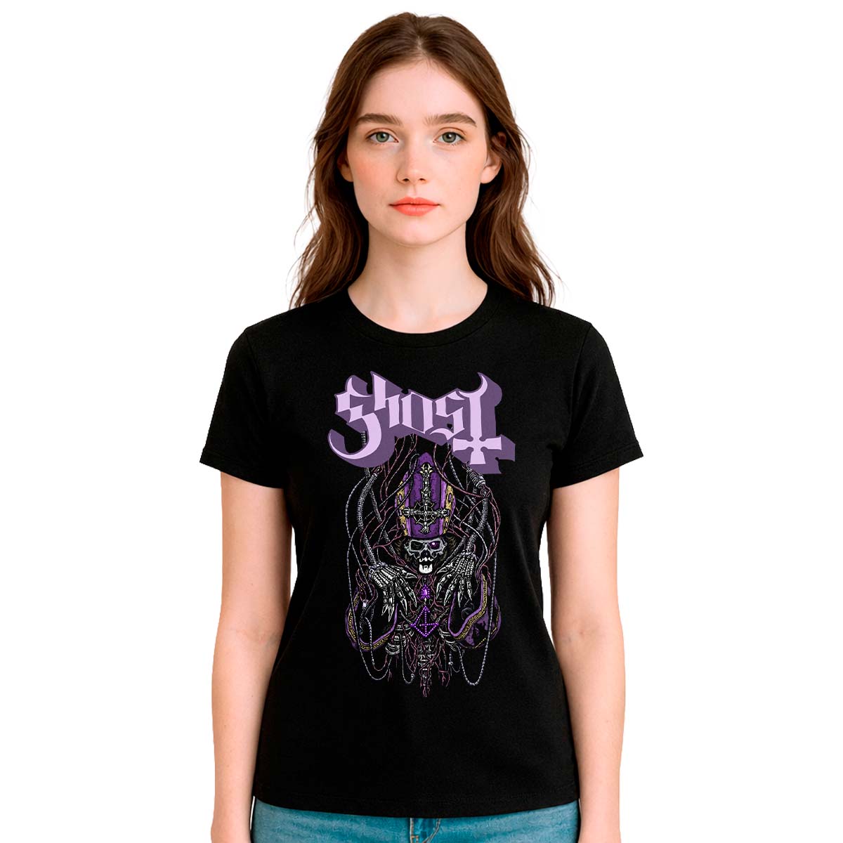 Playera Ghost Wired Papa Mujer