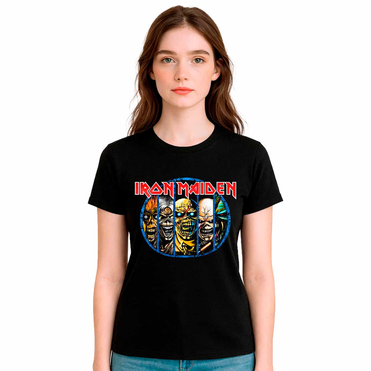 Playera Iron Maiden Eddie Evolution Mujer