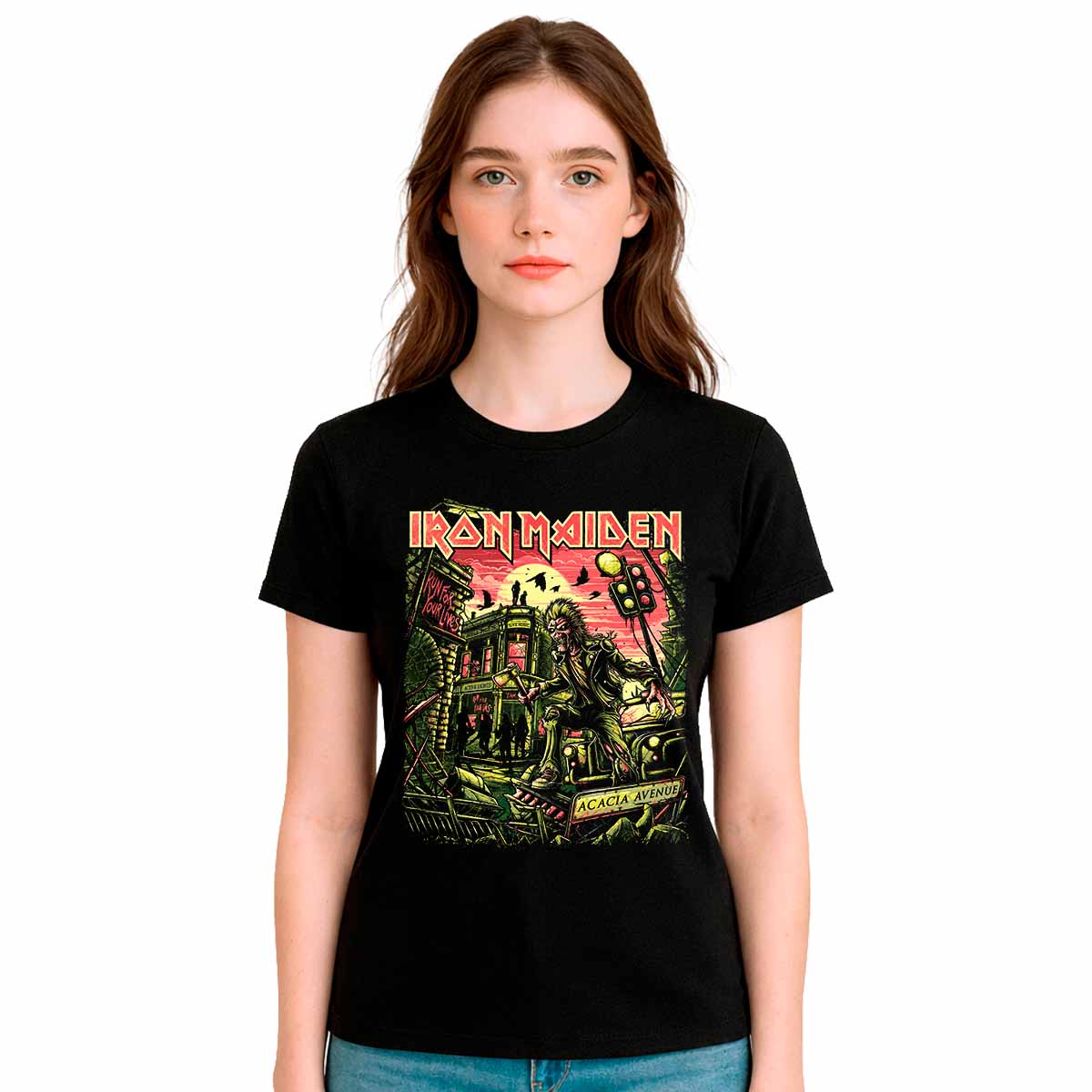 Playera Iron Maiden Zombie Mujer